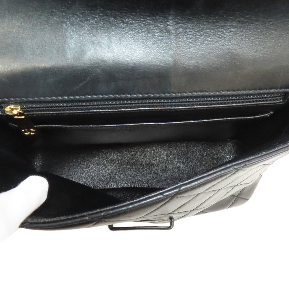 CHANEL Black Lambskin Leather Shoulder Bag - Picture 4 of 9